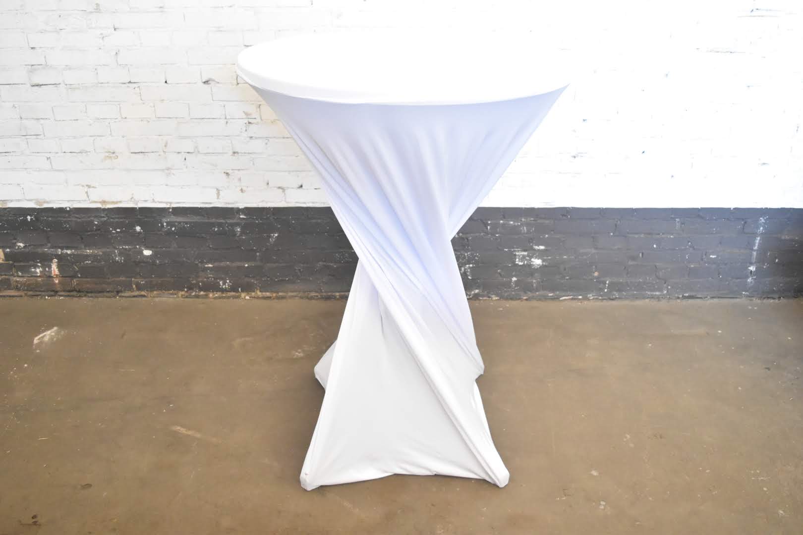 Stehtischhusse weiss 80cm Miete